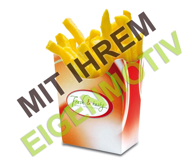 Anfrage Pommes Faltbox Bedruckt Mit Ihrem Eigenmotiv Logo