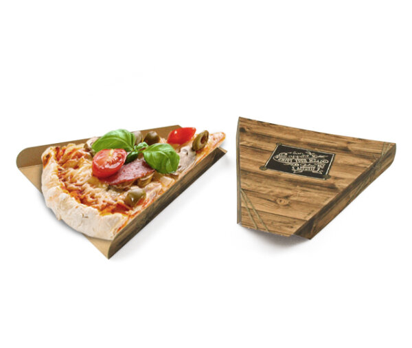 Pizza-Pappen "Enjoy your Meal" braun, bedruckt