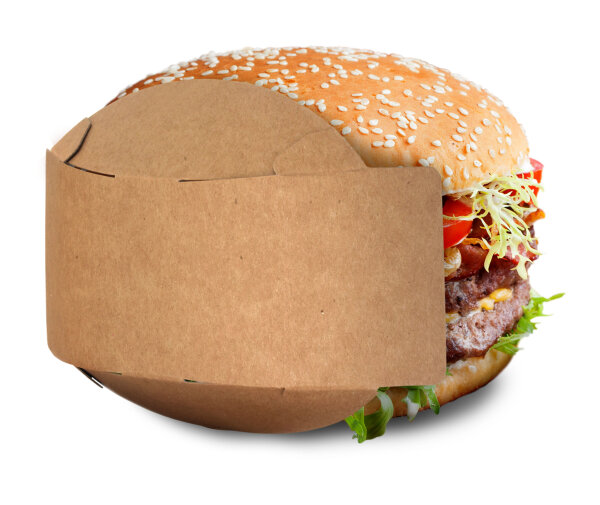 Burger-/Snackhalter "Easy Line" Bio braun, unbedruckt